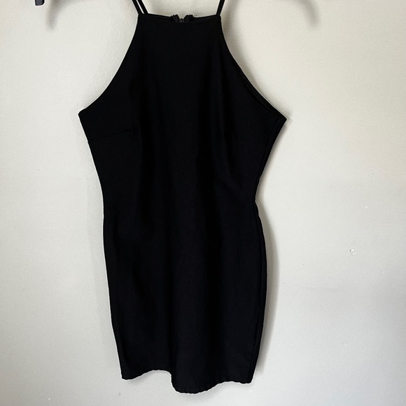 The Vintage Shop Black Bodycon Mini Dress/Size Medium - Picture 4 of 6